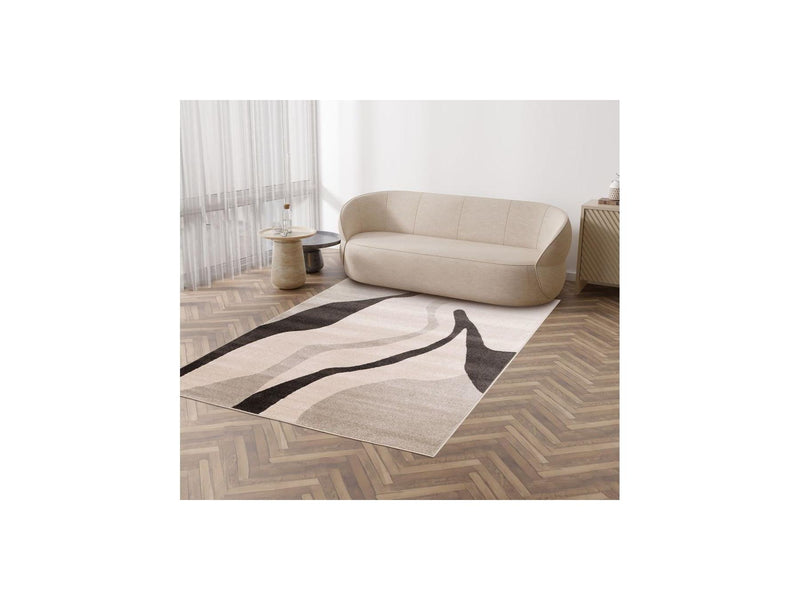 Tapis Poils Ras - Ulys - Motif Abstrait - Gris