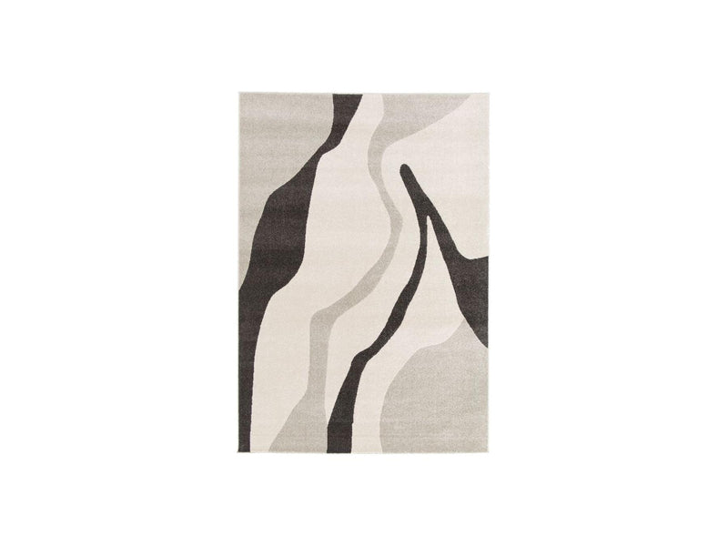 Tapis Poils Ras - Ulys - Motif Abstrait - Gris