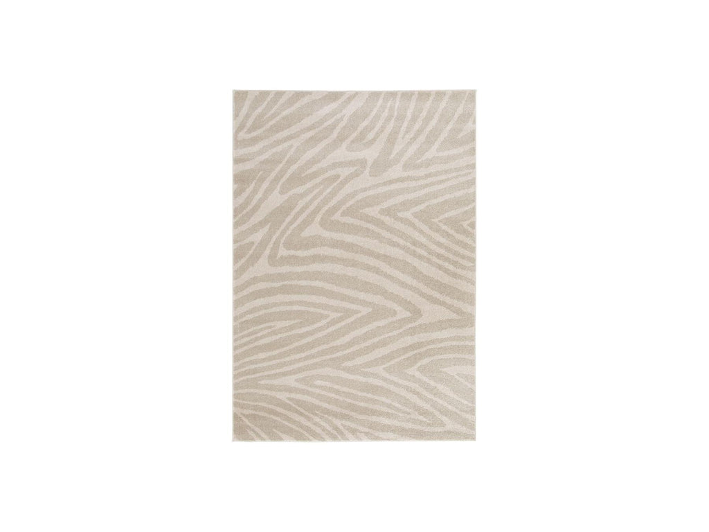 Zayn - Tapis Poils Ras - Motif Abstrait - Beige
