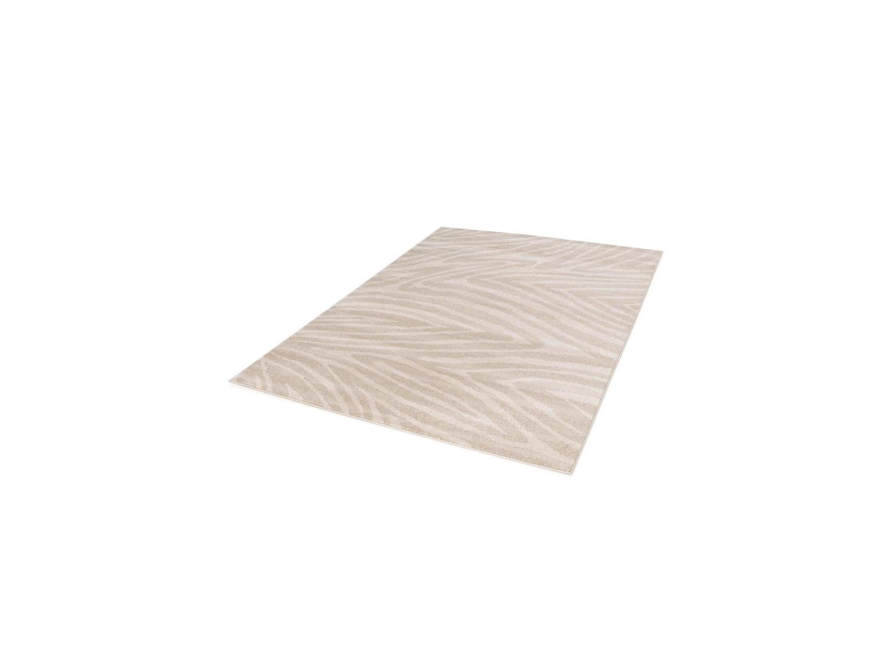 Zayn - Tapis Poils Ras - Motif Abstrait - Beige