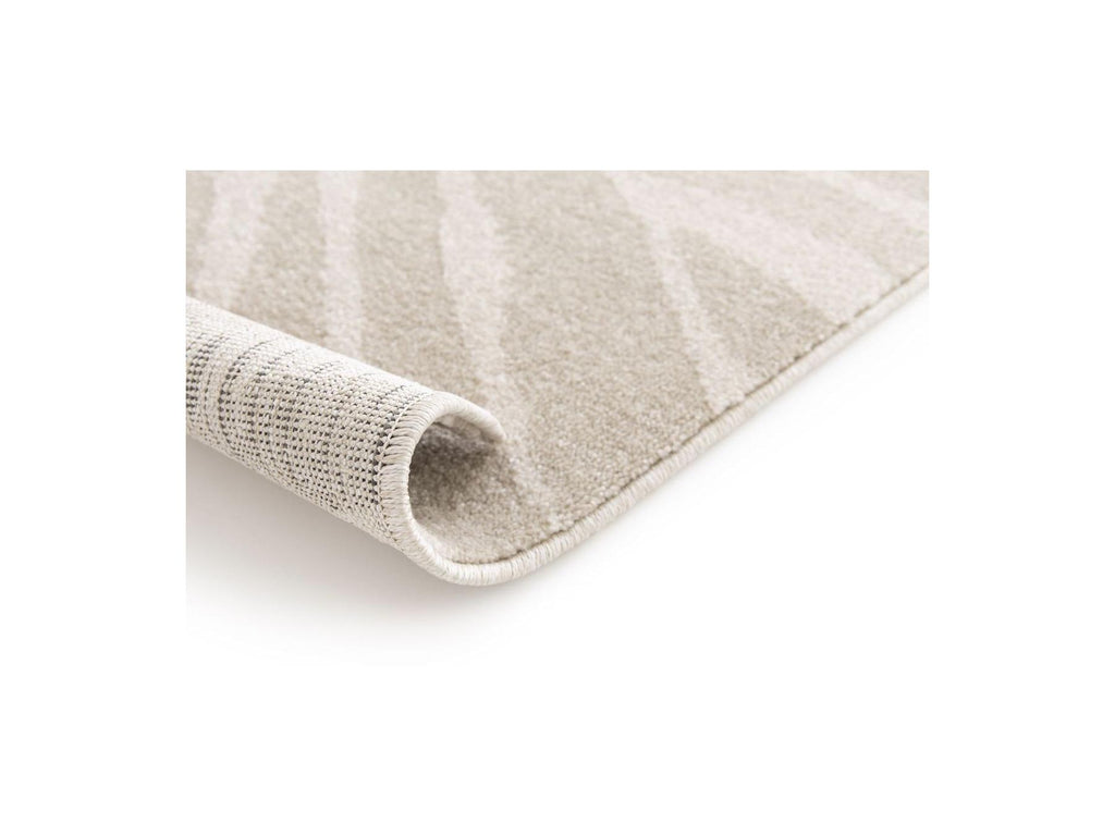 Zayn - Tapis Poils Ras - Motif Abstrait - Beige