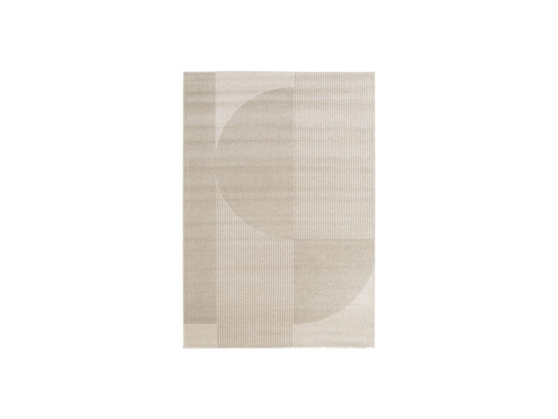 Irena - Tapis Poils Ras - Motif Abstrait - Beige
