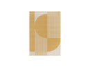 Irena - Tapis Poils Ras - Motif Abstrait - Jaune