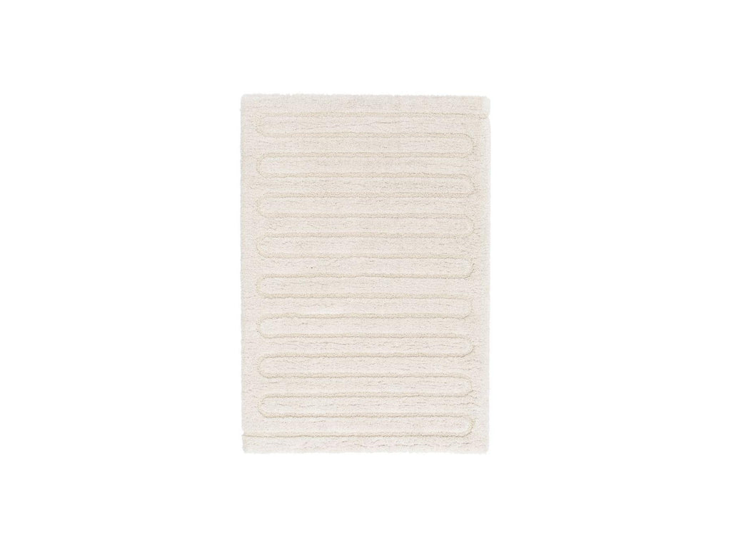 Cyrello - Long Pile Rug - Graphic Pattern - Ecru