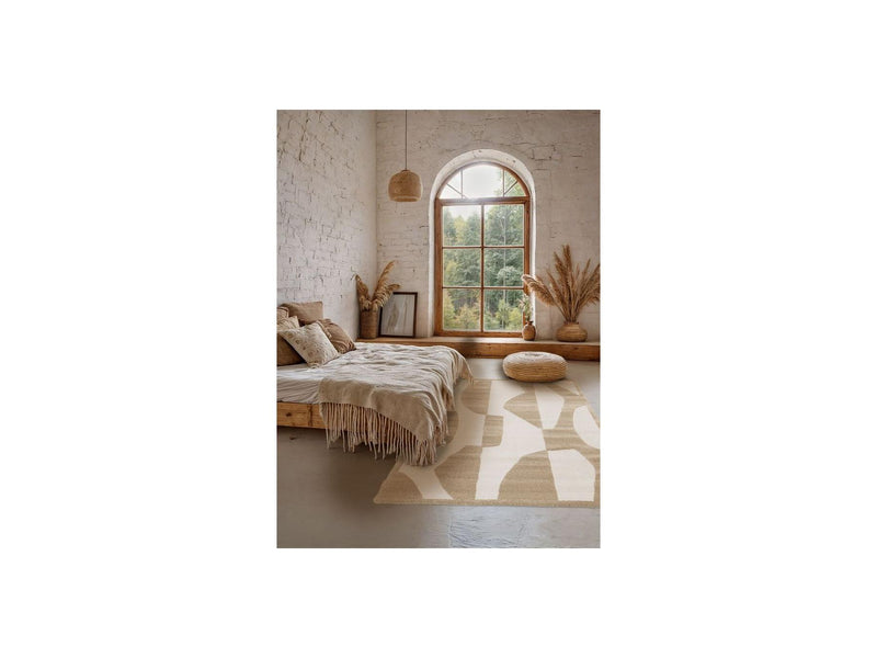 Tapis Poils Courts - Elior - Motif Abstrait - Marron