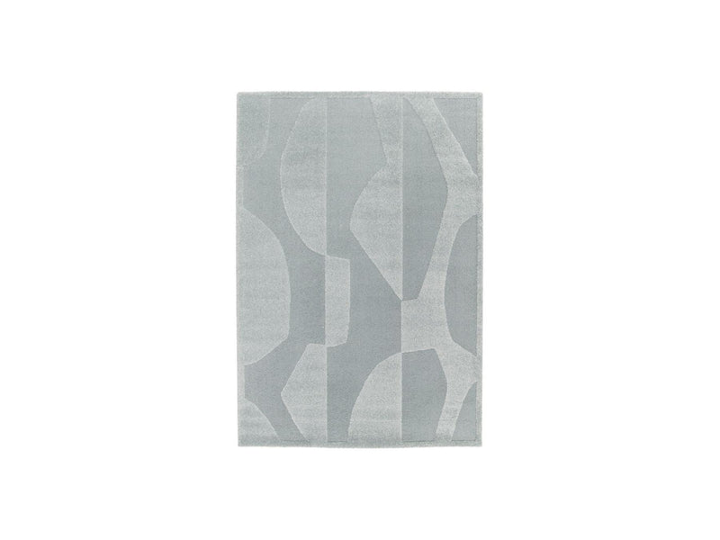 Elior - Tapis Poils Courts - Motif Abstrait - Bleu