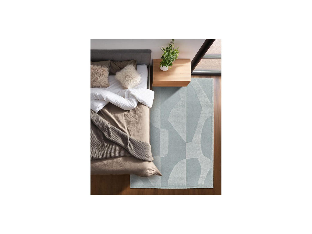 Elior - Alfombra De Pelo Corto - Estampado abstracto - Azul