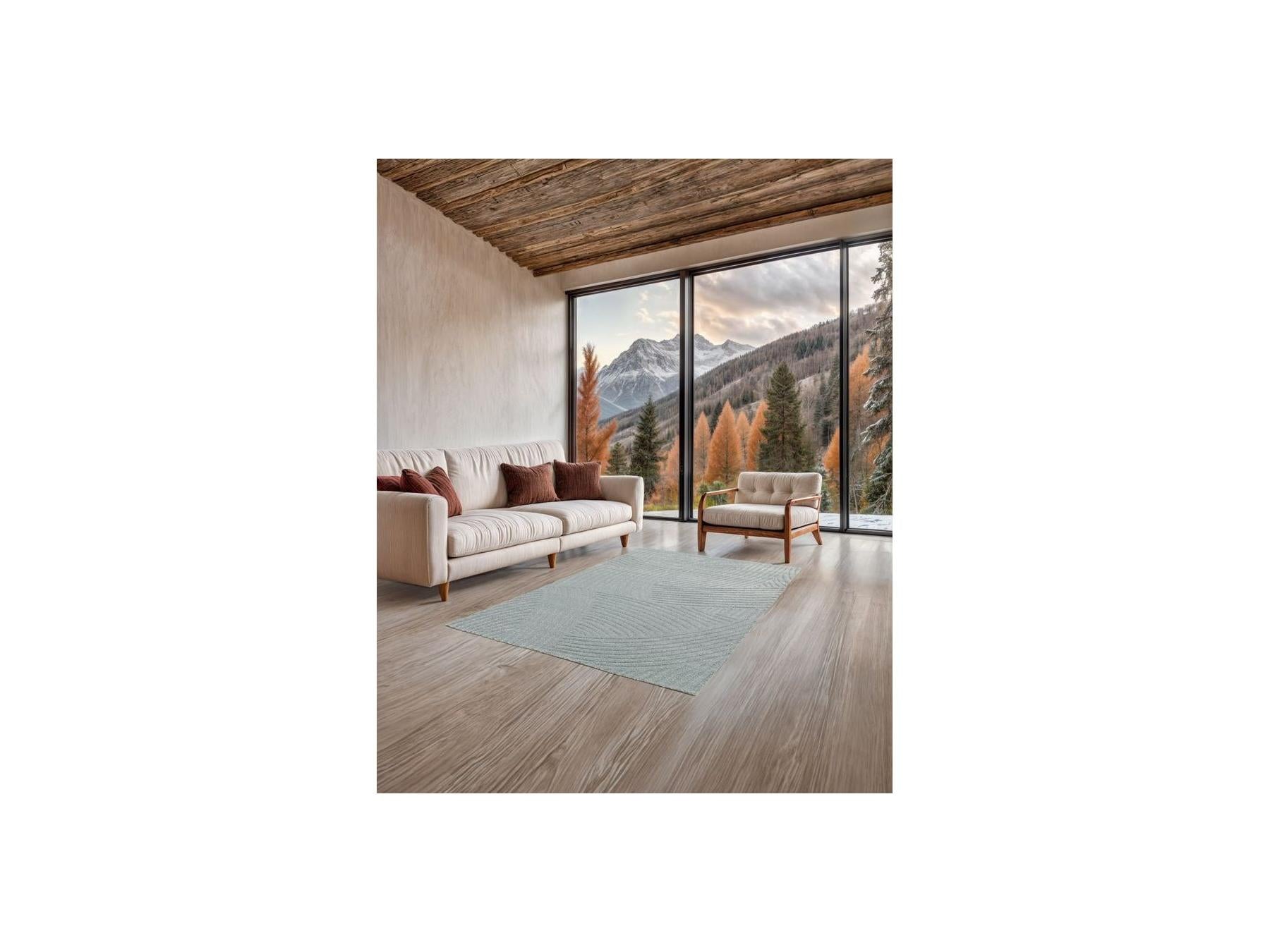 Stan - Short Pile Rug - Abstract Pattern - Blue
