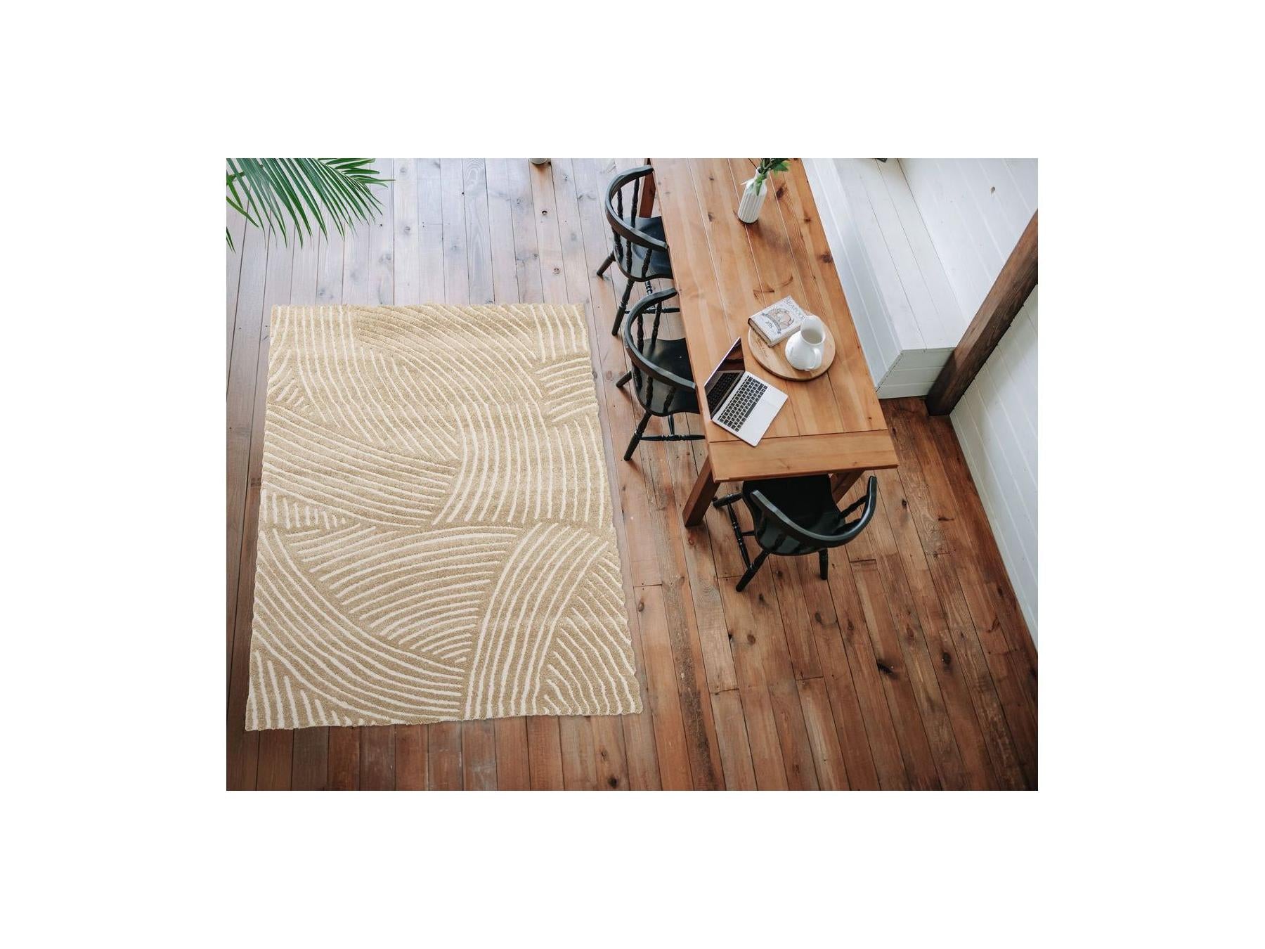 Stan - Short Pile Rug - Abstract Pattern - Brown
