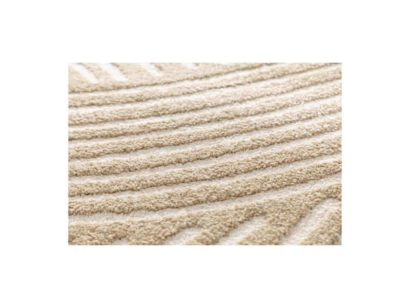 Tapis Poils Courts - Stan - Motif Abstrait - Marron