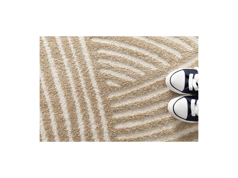 Tapis Poils Courts - Stan - Motif Abstrait - Marron