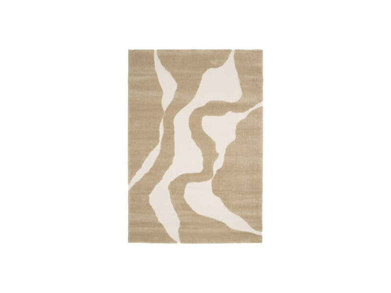 Tapis Poils Courts - Colas - Motif Abstrait - Marron