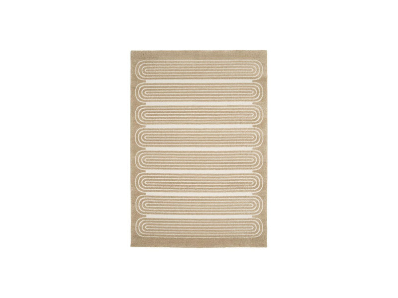 Tapis Poils Courts - Iago - Motif Graphique - Marron