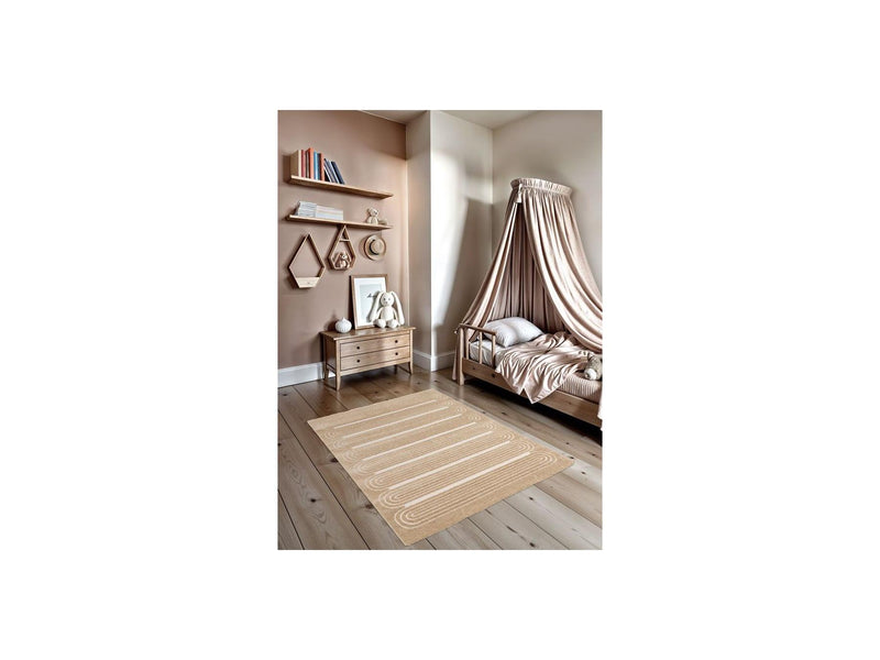 Tapis Poils Courts - Iago - Motif Graphique - Marron