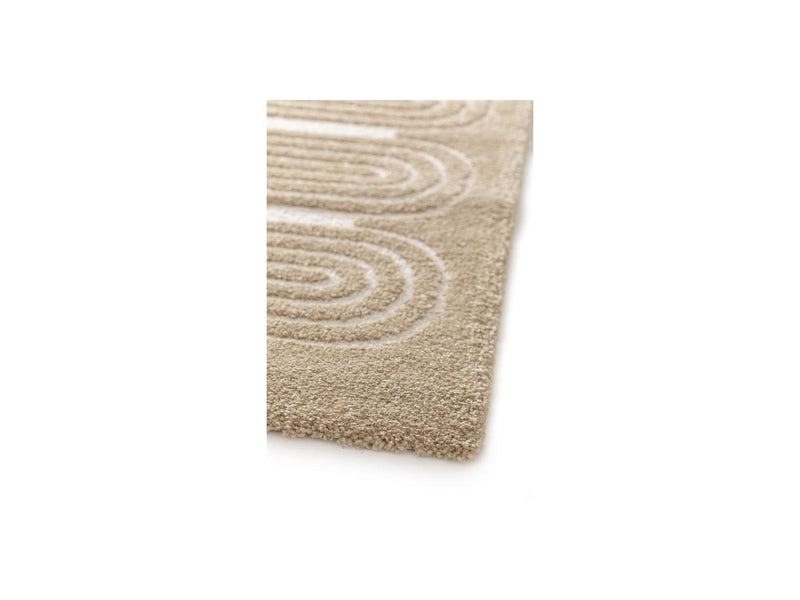 Tapis Poils Courts - Iago - Motif Graphique - Marron