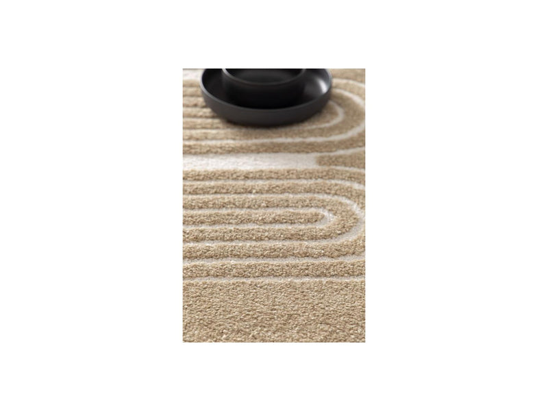 Tapis Poils Courts - Iago - Motif Graphique - Marron