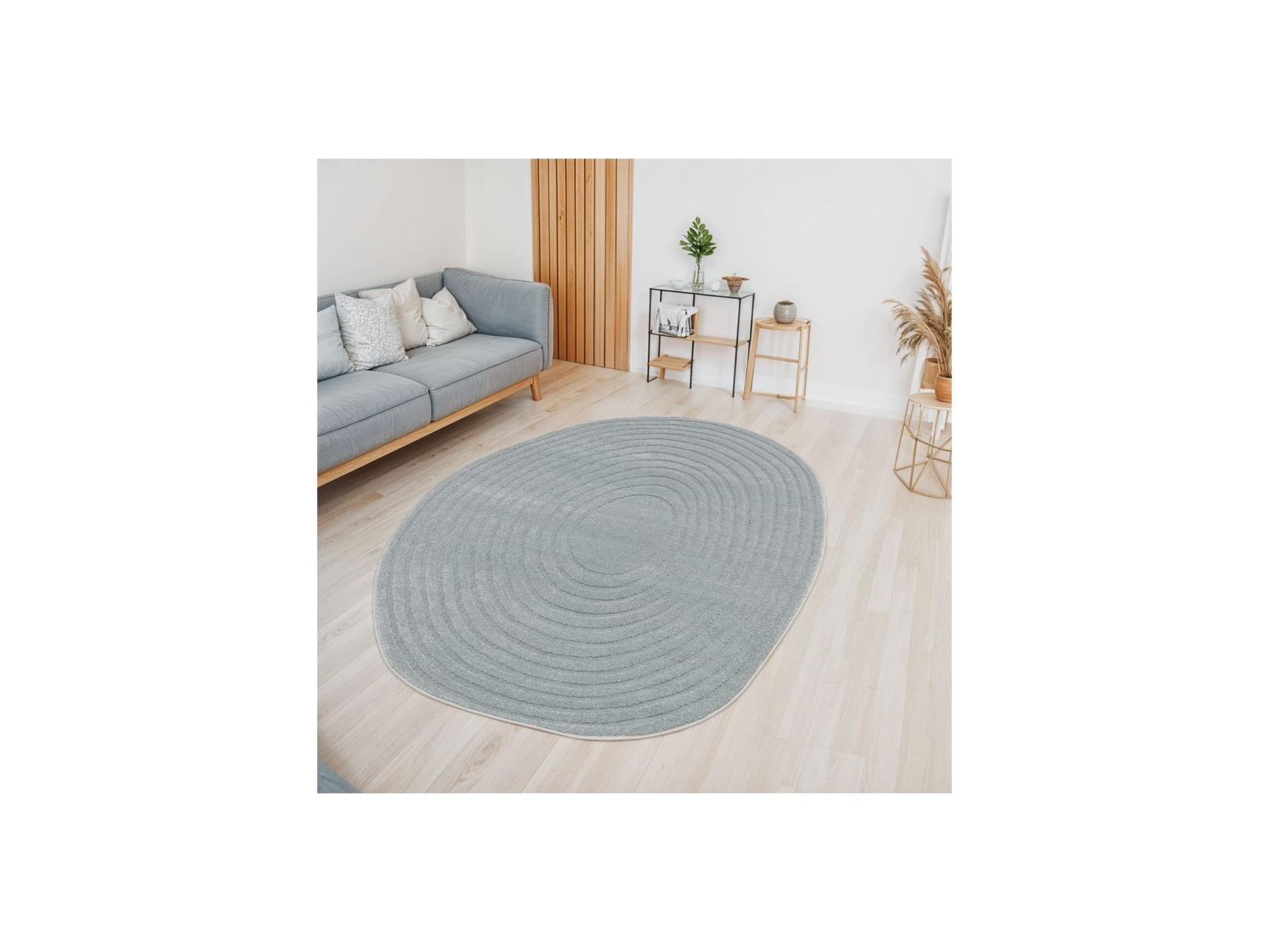 Briac - Short-Pile Rug - Geometric Pattern - Blue