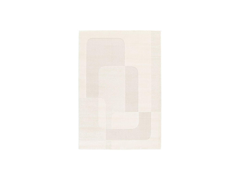 Tapis Poils Courts - Clotaire - Motif Abstrait - Beige