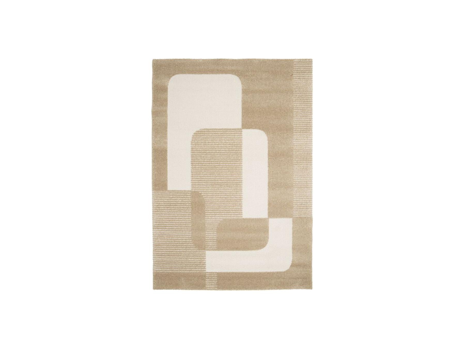 Clotaire - Short Pile Rug - Abstract Pattern - Brown
