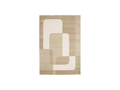 Tapis Poils Courts - Clotaire - Motif Abstrait - Marron