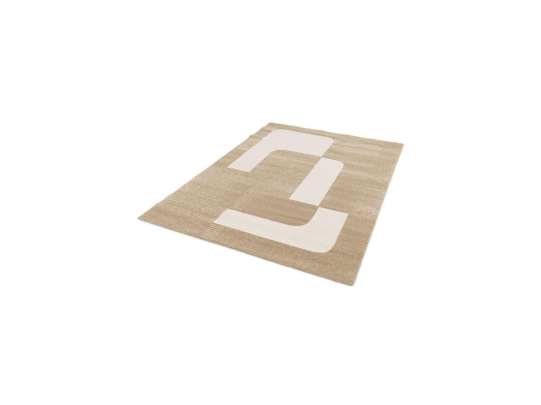 Clotaire - Short Pile Rug - Abstract Pattern - Brown