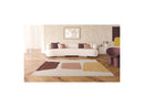 Leandre - Tapis Poils Longs - Motif Géométrique - Jaune