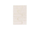 Tapis Poils Longs - Caleb - Motif Graphique - Ecru