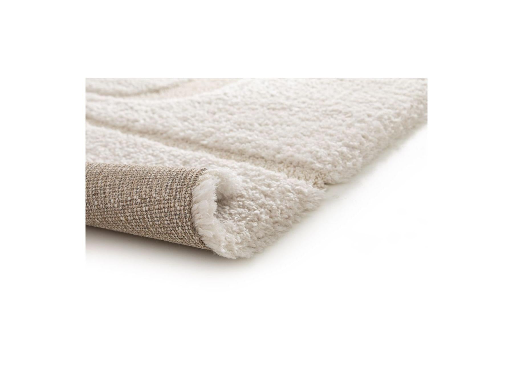 Caleb - Long Pile Rug - Graphic Pattern - Ecru
