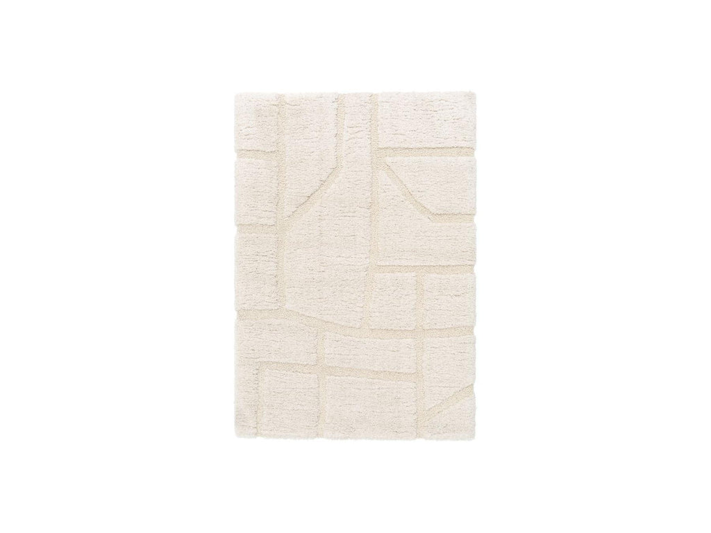 Marina - Long Pile Rug - Graphic Pattern - Ecru