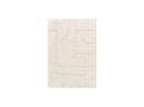 Tapis Poils Longs - Marina - Motif Graphique - Ecru