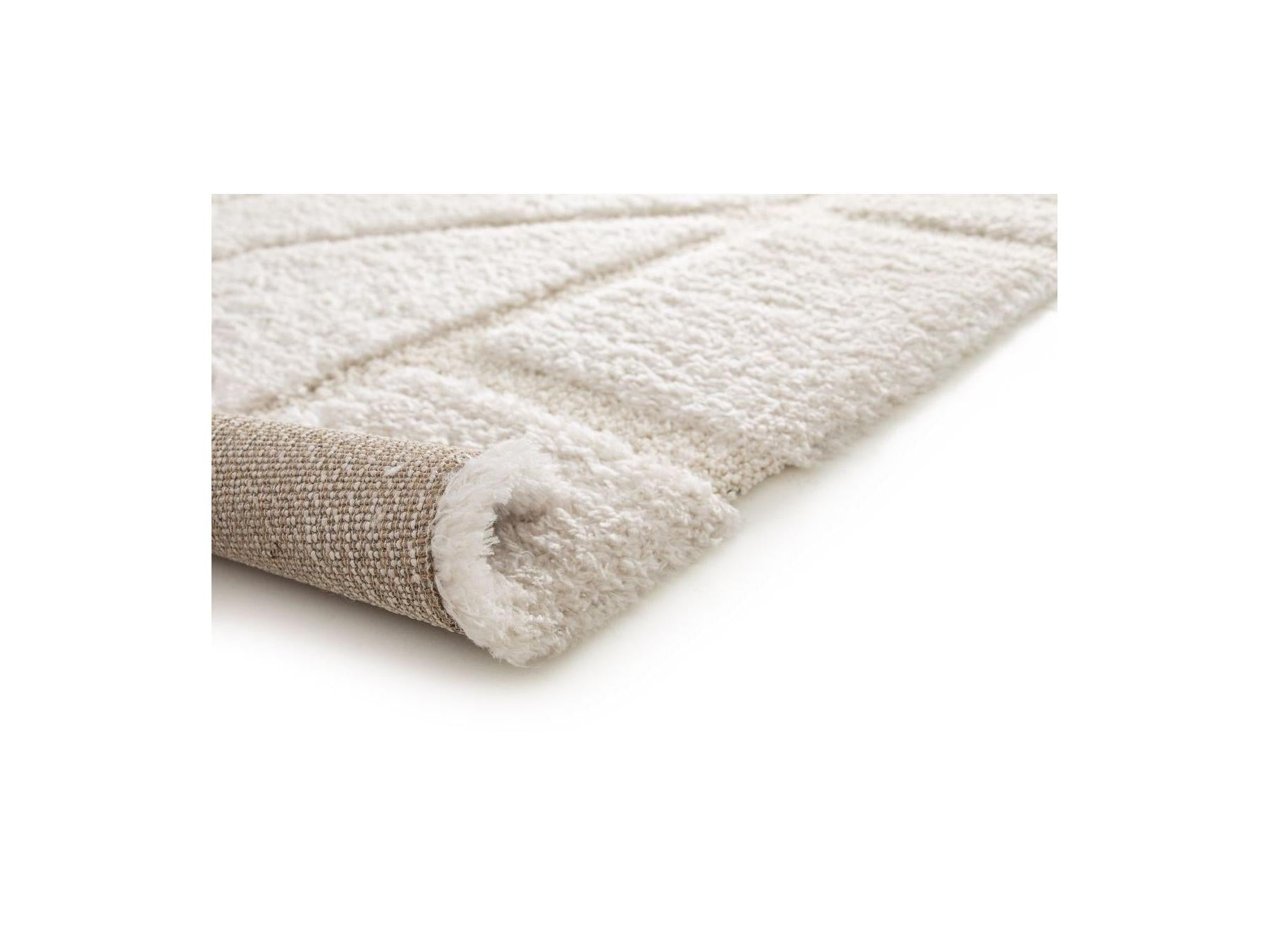 Marina - Long Pile Rug - Graphic Pattern - Ecru