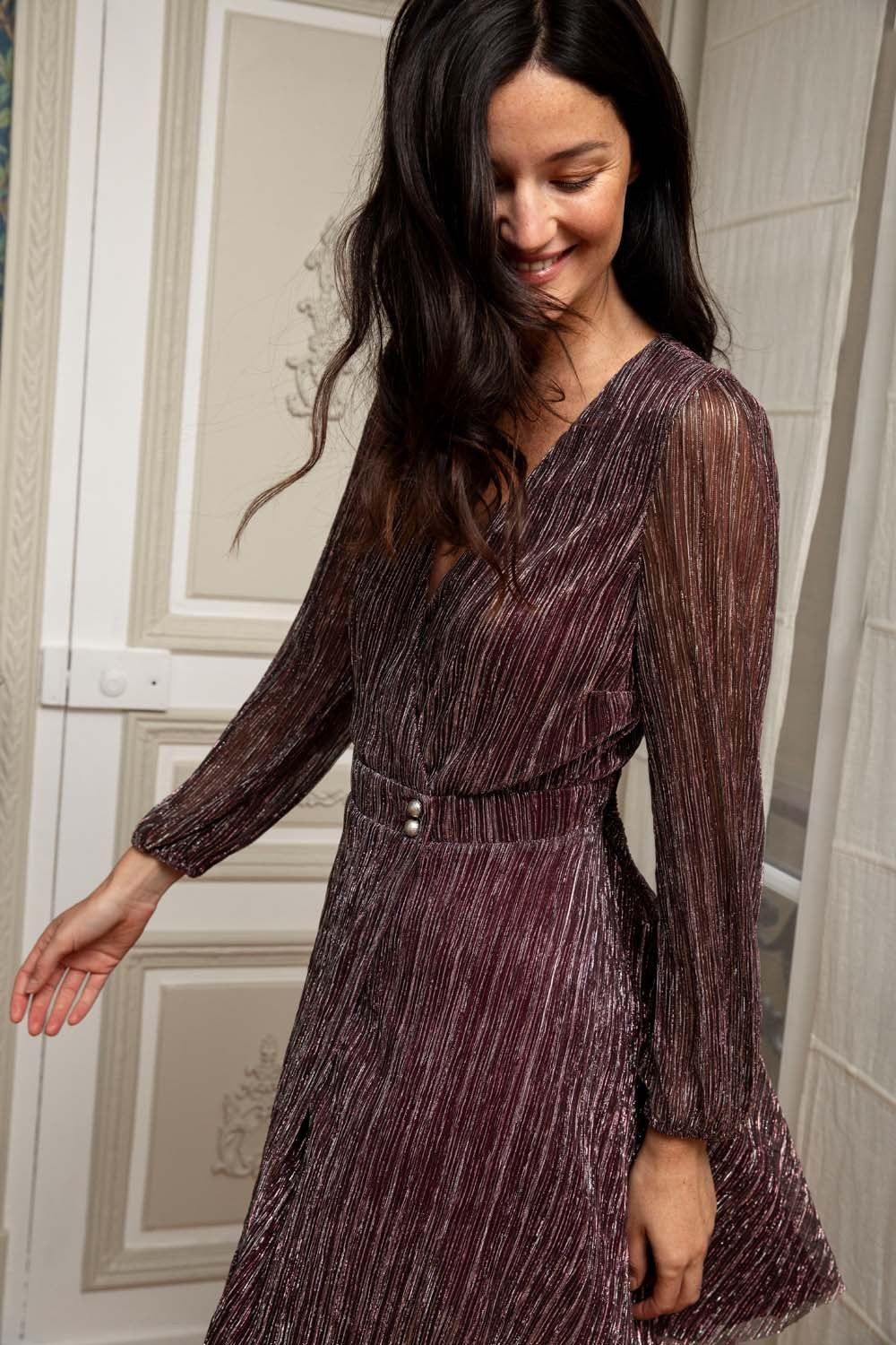 Robe Rosie - Prune Argent