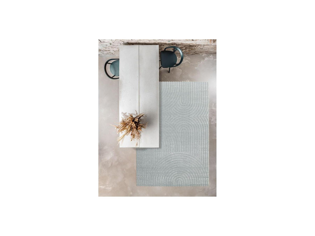 Herve - Short Pile Rug - Abstract Pattern - Blue