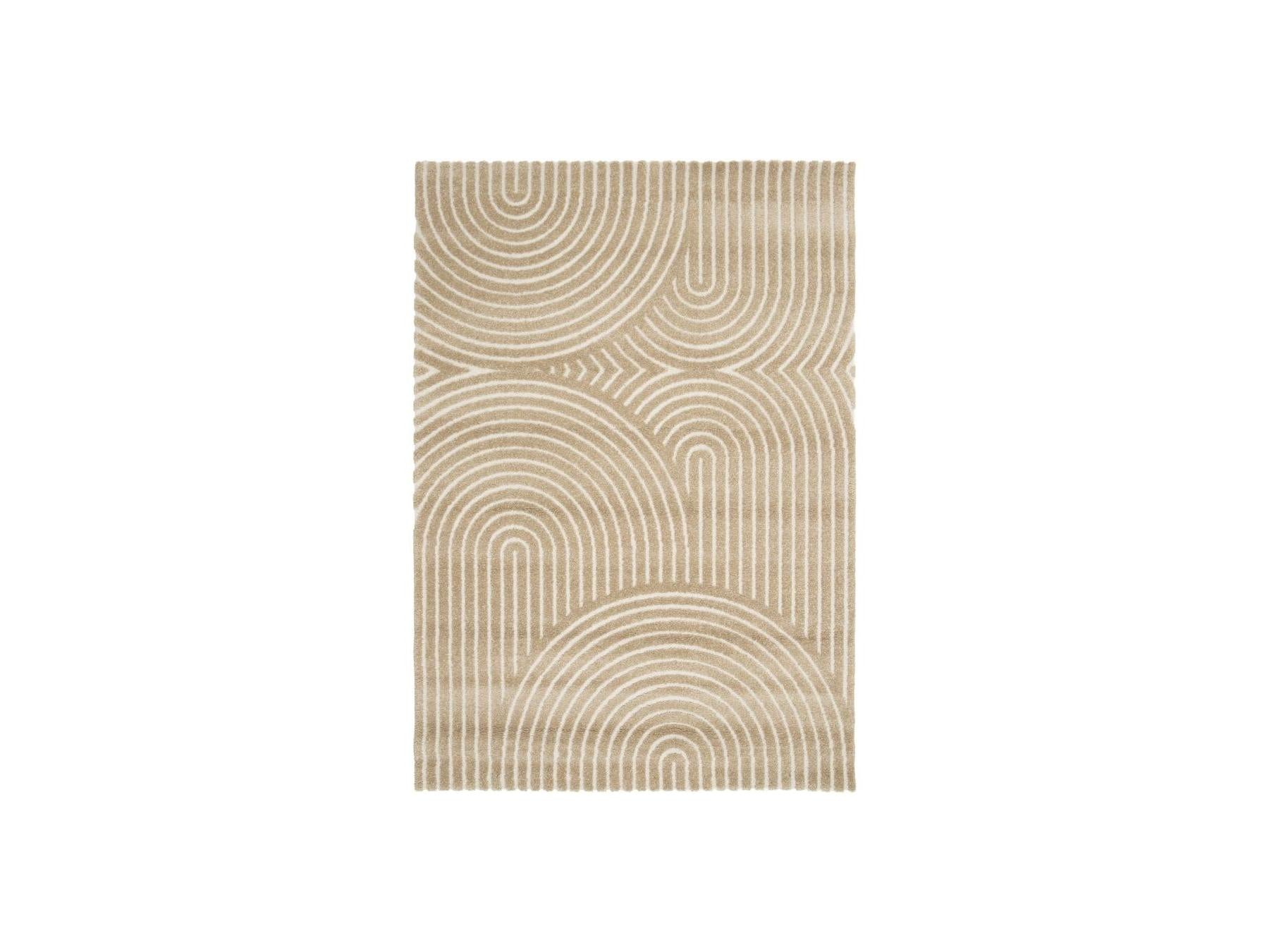 Herve - Alfombra De Pelo Corto - Estampado abstracto - Marrón