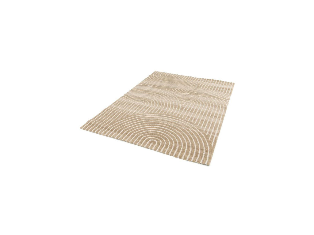 Herve - Alfombra De Pelo Corto - Estampado abstracto - Marrón