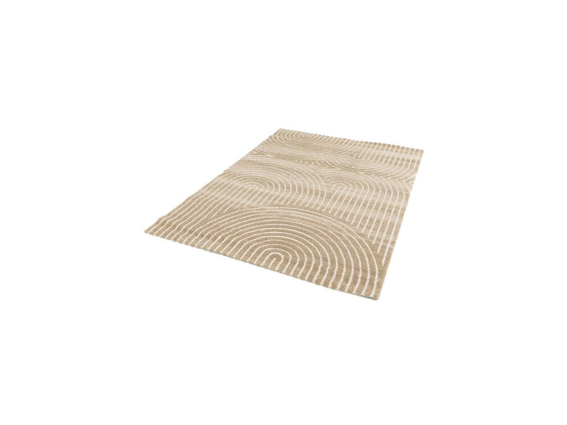 Tapis Poils Ras - Herve - Motif Abstrait - Marron