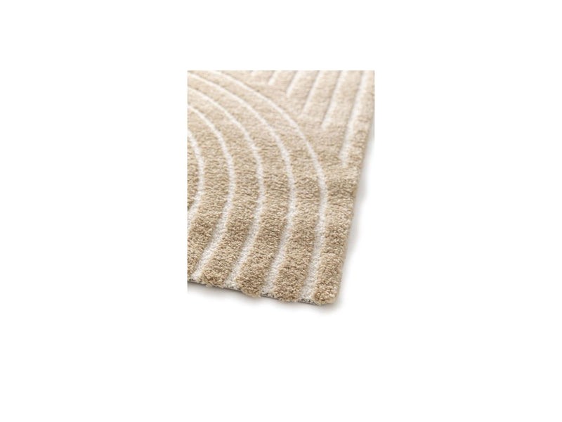 Tapis Poils Ras - Herve - Motif Abstrait - Marron