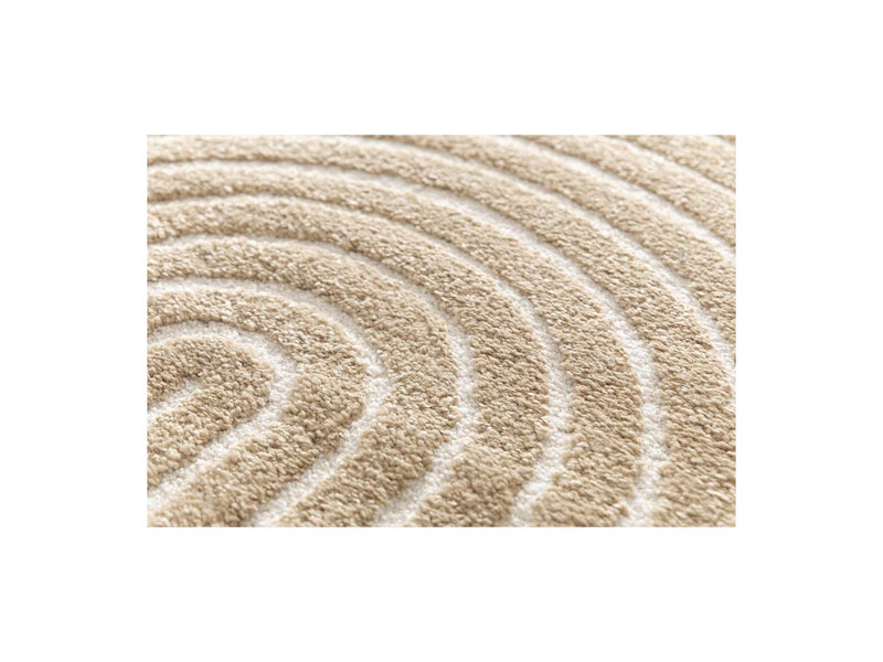 Tapis Poils Ras - Herve - Motif Abstrait - Marron