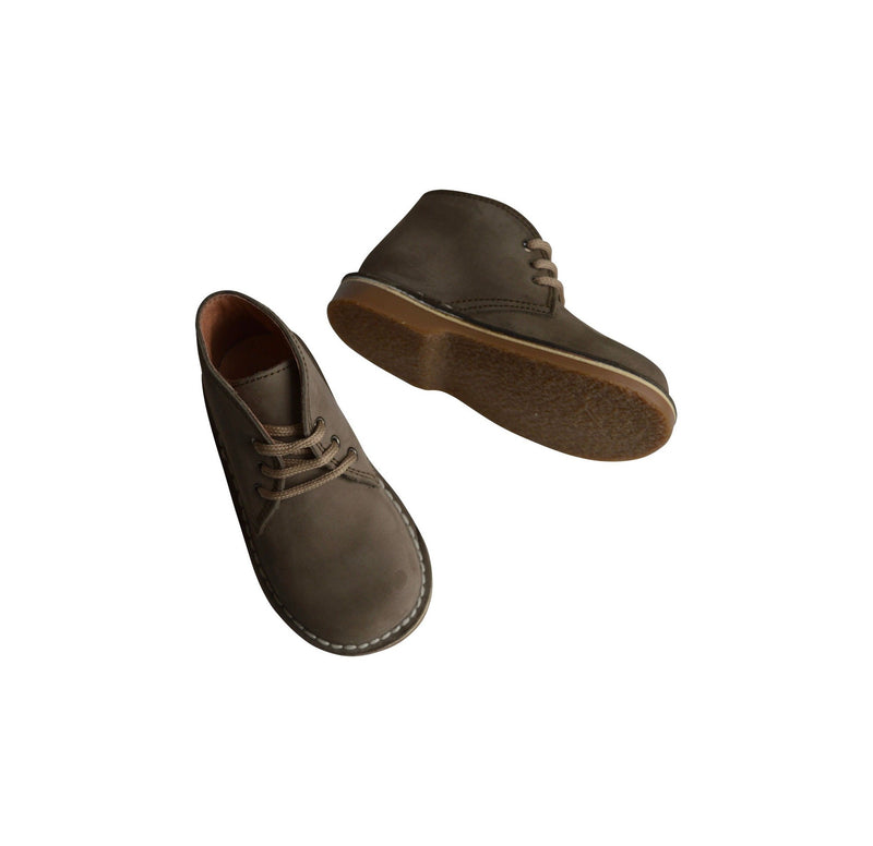 Boys' Lace-up Derby Shoes Médéric - Nubuck Khaki Green - Boys