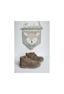 Boys' Lace-up Derby Shoes Médéric - Nubuck Khaki Green - Boys