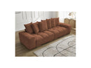 Anakin - 3-Seater Fixed Straight Sofa - Bouclette Fabric - 6 Cushions