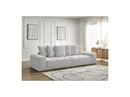 Anakin - 3-Seater Fixed Straight Sofa - Bouclette Fabric - 6 Cushions