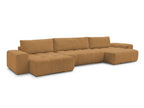 Anakin - Canapé Panoramique Fixe - Tissu Bouclette - 3 Coussins