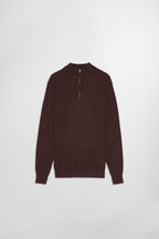 Chaleco Sergio Zip Mock - Brown Melange
