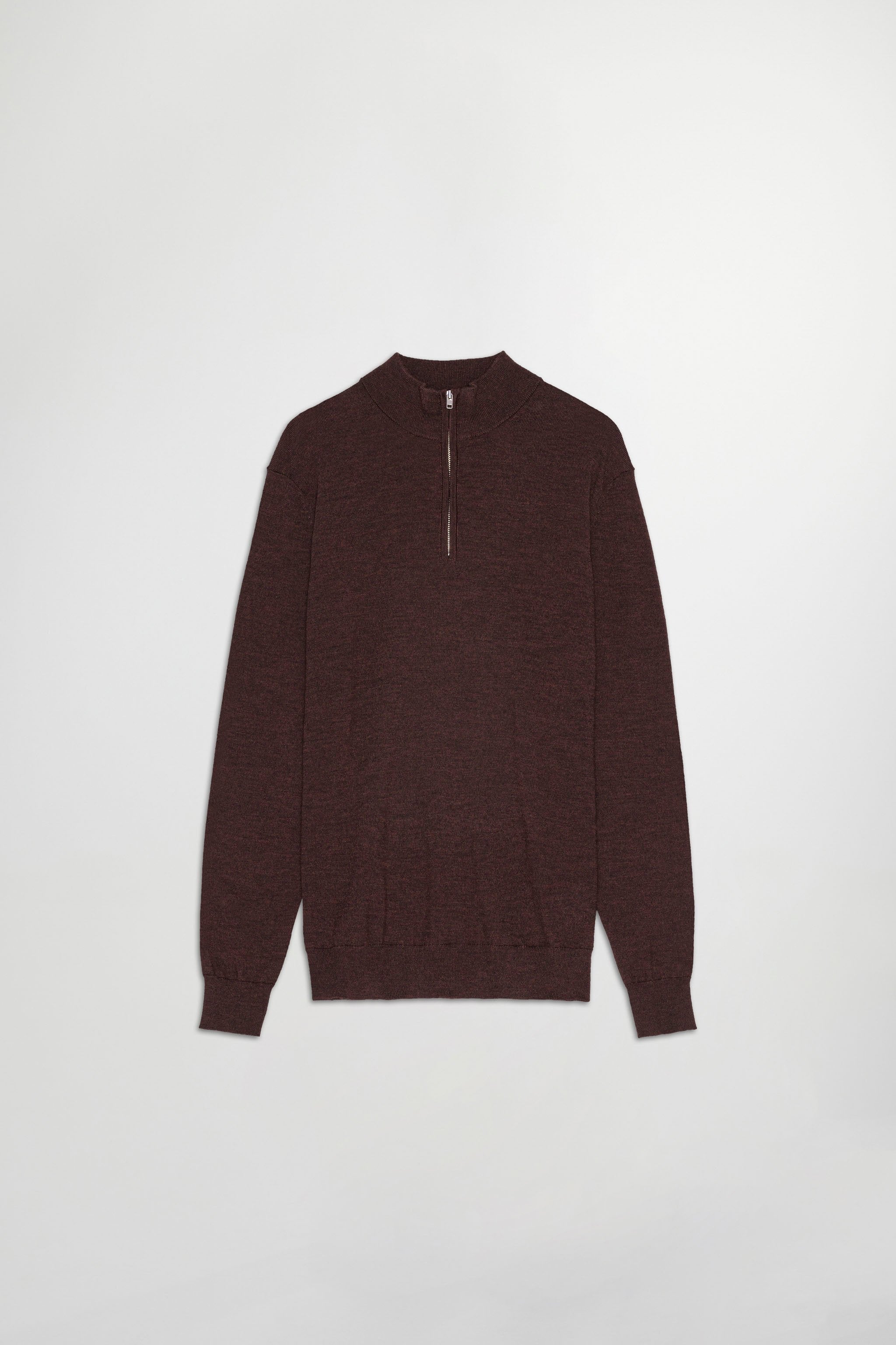 Chaleco Sergio Zip Mock - Brown Melange