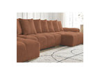 Anakin - Canapé Panoramique Fixe - Tissu Bouclette - 10 Coussins