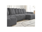 Anakin - Canapé Panoramique Fixe - Tissu Bouclette - 10 Coussins