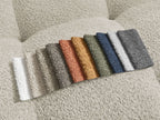 Anakin - Canapé D'Angle Réversible - Tissu Bouclette - 2 Coussins