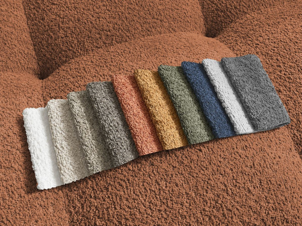 Anakin - Canapé D'Angle Réversible - Tissu Bouclette - 2 Coussins