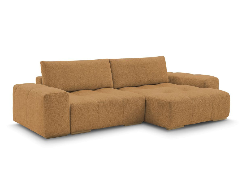 Anakin - Canapé D'Angle Réversible - Tissu Bouclette - 2 Coussins